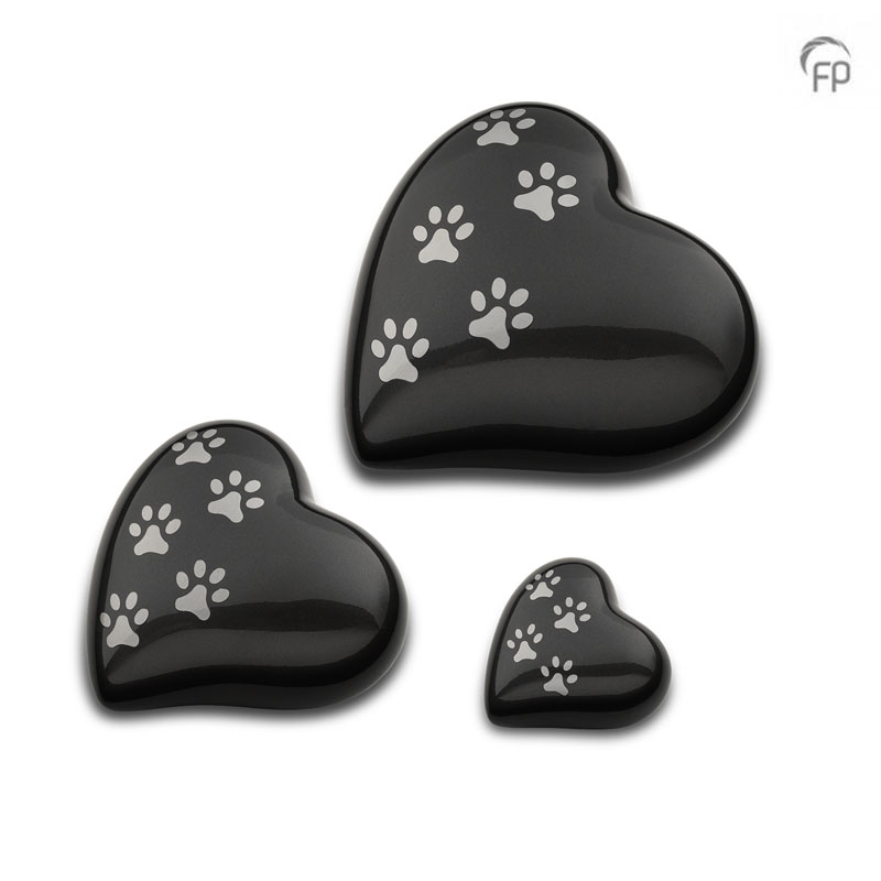 HUH 031 M Metaal dierenurn hart medium - Afbeelding 2