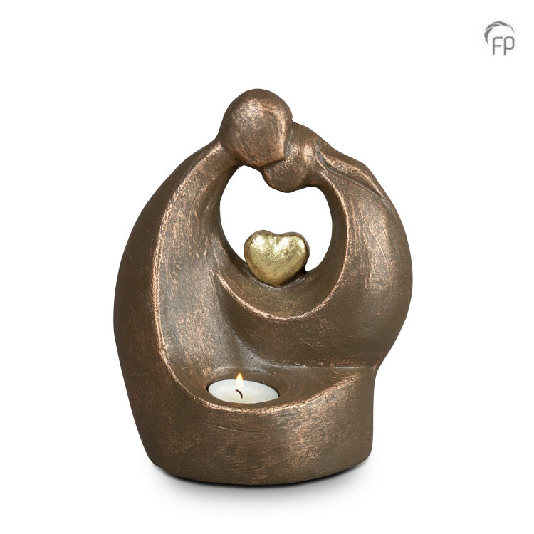 UGK 045 BT Keramische urn brons Verlichte troost (waxine)