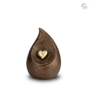 UGK 097 B Keramische urn brons Traan van een liefdevolle