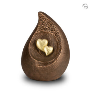 UGK 097 D Keramische urn brons Traan van een liefdevolle