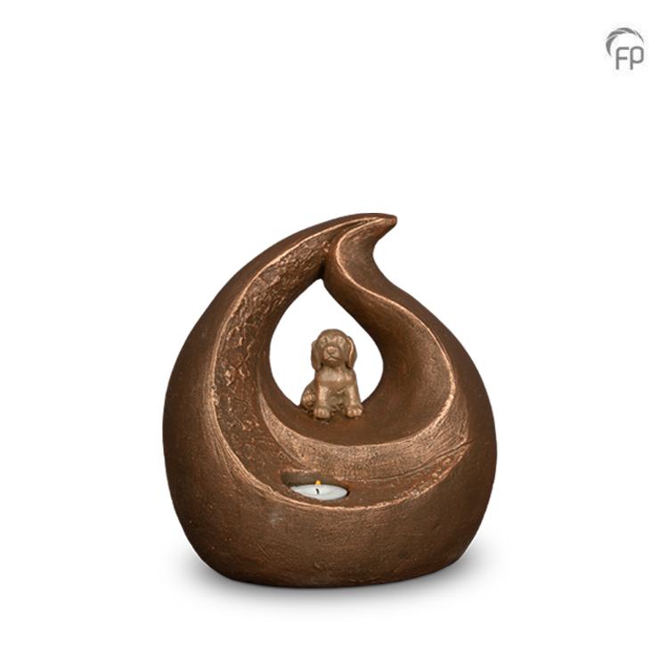 UGK 228 Keramische dierenurn brons